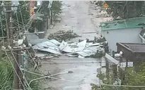 VIDEO: Mái tôn bay như lá, sóng biển dâng cuồn cuộn ở Quảng Ngãi
