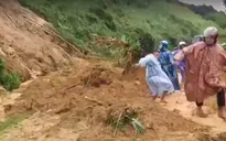 Sạt lở đất tại Bắc Trà My, 1 người bị thương, 1 người mất tích
