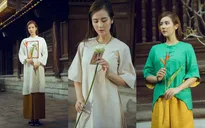 Huyền Lizzie làm nàng thơ trong BST chất liệu đũi bột của Cao Minh Tiến