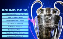 Kết quả bốc thăm vòng 1/8 UEFA Champions League: Atletico Madrid - Chelsea, Barcelona - PSG...