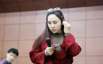 Bảo Trâm tự tin khoe mặt mộc không tỳ vết khi đi thu âm "Countdown 2021"