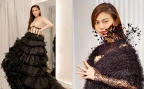 Mâu Thủy, Võ Hoàng Yến khoe trang phục cá tính trước show thời trang