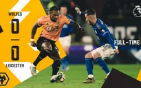 Ngoại hạng Anh: Leicester chia điểm thất vọng trước Wolverhampton