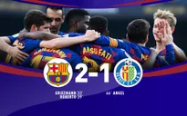 Barcelona 2-1 Getafe: Griezmann lập công, Barca tạo áp lực lên Real Madrid