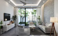 Nhà ống 3 tầng có giếng trời giúp lấy gió và sáng