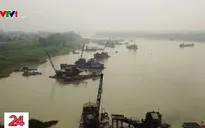 Tái diễn tình trạng khai thác cát trái phép tại sông Lô