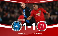 Brugge 1-1 Man Utd: Trận hòa nhọc nhằn của Quỷ đỏ