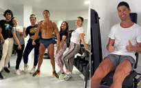Nghỉ thi đấu vì COVID-19, Ronaldo vẫn duy trì tập gym đều đặn