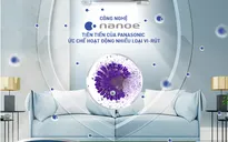 Công nghệ lọc khí Panasonic nanoe™ ức chế hoạt động của nhiều loại vi khuẩn, virus