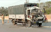 Bình Phước: Xe tải tông máy cày khiến 2 người chết, 1 người bị thương