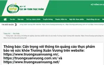 Cẩn trọng thông tin quảng cáo sản phẩm bảo vệ sức khỏe Trường Xuân Vương và Tengsu trên một số website