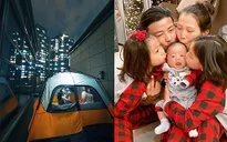 Không thể ra ngoài vì đại dịch, gia đình Thái Thiếu Phân cắm trại trên sân thượng