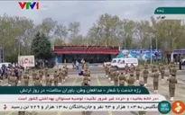 Iran duyệt binh bằng xe khử trùng
