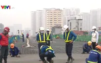 Gấp rút thi công dự án cầu cạn Mai Dịch - Nam Thăng Long