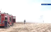 Cháy bãi rác gây ô nhiễm khói dày đặc, thiêu rụi nhiều diện tích cây ăn quả