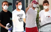 Dàn sao Real và Barca đeo khẩu trang kỹ lưỡng tới sân tập