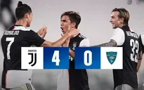 Juventus 4-0 Lecce: Hàng công tỏa sáng! (Vòng 28 giải VĐQG Italia Serie A)