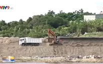 Sông Dinh biến dạng vì khai thác cát