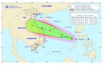 Áp thấp nhiệt đới mạnh lên thành bão số 5 mạnh cấp 8, giật cấp 10