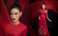 Hoa hậu Đỗ Thị Hà khoe vẻ sắc sảo với áo dài retro