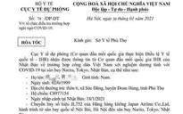 Một người ở Phú Thọ dương tính với SARS-CoV-2 khi nhập cảnh vào Nhật Bản
