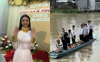 Đám cưới Á hậu Thúy An: Chú rể đi xuồng, cô dâu đeo vàng trĩu cổ
