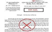Văn bản về việc cho học sinh lớp 9, lớp 12 ở Gia Lai đi học trở lại là giả mạo