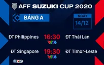 Lịch thi đấu AFF Cup ngày 14/12 | ĐT Thái Lan và ĐT Singapore rộng cửa vào bán kết