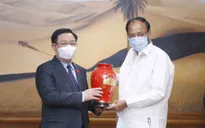 Chủ tịch Quốc hội Vương Đình Huệ gặp Phó Tổng thống kiêm Chủ tịch Thượng viện Ấn Độ