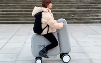 Độc đáo xe điện bơm hơi bỏ túi