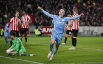 Thắng tối thiểu Brentford, Manchester City củng cố ngôi đầu