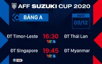 Lịch thi đấu AFF Cup ngày 5/12 | ĐT Thái Lan gặp đội yếu nhất bảng A