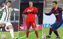 Cuộc đua chiếc giày vàng châu Âu: Lewandowski dẫn đầu, Messi đuổi kịp CR7
