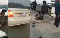 Ô tô đâm xe máy điện trên cầu, học sinh rơi xuống sông tử vong