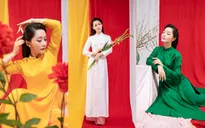Cách ly tại nhà, BTV Thu Hà yêu kiều trong áo dài Tết
