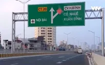 Phân luồng giao thông đường Vành đai 3 trên cao để sửa chữa