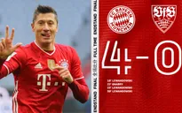 Bayern Munich 4-0 Stuttgart: Lewandowski lập hat-trick, Bayern thắng đậm trong thế thiếu người