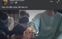 Xôn xao đoạn clip cô giáo cổ vũ học sinh lớp 9 uống bia