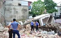 Thi công tầng hầm làm căn nhà 3 tầng liền kề đổ sập