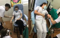 Nhân viên y tế hiến máu cứu sản phụ chửa ngoài tử cung vỡ