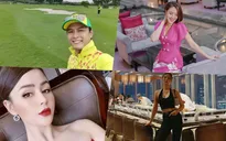 Dàn diễn viên Việt cuối tuần: Hồng Diễm diện nguyên cây hồng, Huyền Lizze khoe sắc vóc như mơ