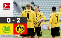 Wolfsburg 0-2 Dortmund: "Không thể cản" Erling Haaland!