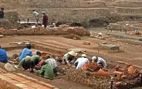 Hình ảnh độc quyền của VTV về phục dựng cung điện thời Lý tại Hoàng thành Thăng Long