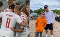 Eriksen xuất hiện trước công chúng sau khi xuất viện