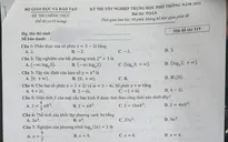 Đề thi môn Toán kỳ thi tốt nghiệp THPT 2021