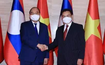 Chủ tịch Quốc hội Lào hội kiến Chủ tịch nước Nguyễn Xuân Phúc