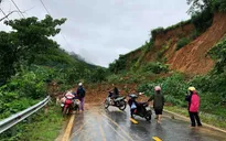 Mưa lớn gây sạt lở nhiều tuyến đường ở Lai Châu