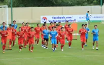 ĐT Việt Nam hứng khởi tập luyện trong điều kiện thời tiết thuận lợi