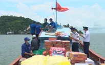 Hàng trăm lá cờ Tổ quốc được Cảnh sát biển trao tặng cho ngư dân đảo Hòn Tre