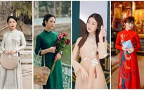 Gợi ý áo dài chơi Tết từ sao Việt